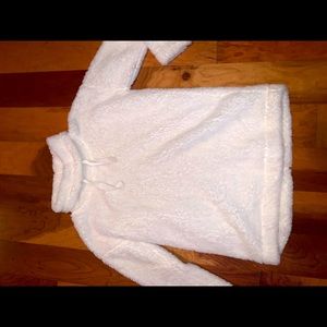 Fuzzy white pj turtle neck